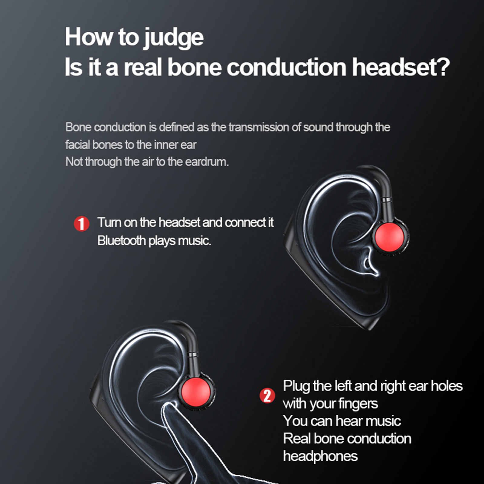 Bone Conduction Headphones 170mAh Ear Hook Style Headset Earphone NFC Function Earbuds Waterproof for Driving Swimming Fitness