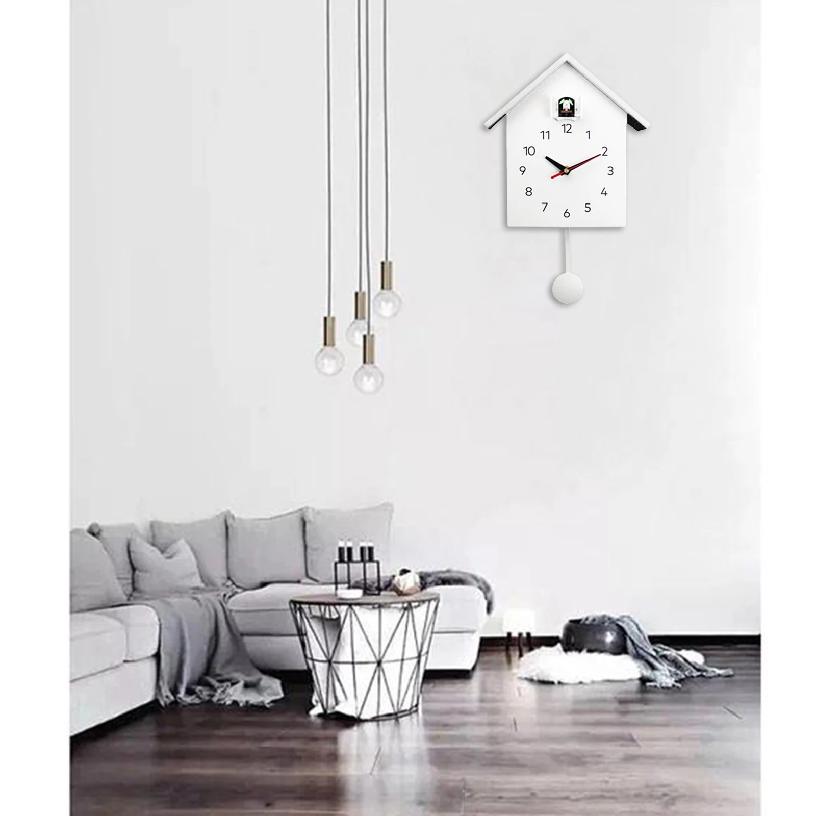 Digital Cuckoo Clock Bird House Wall Clock Tabletop School Livingroom Clock