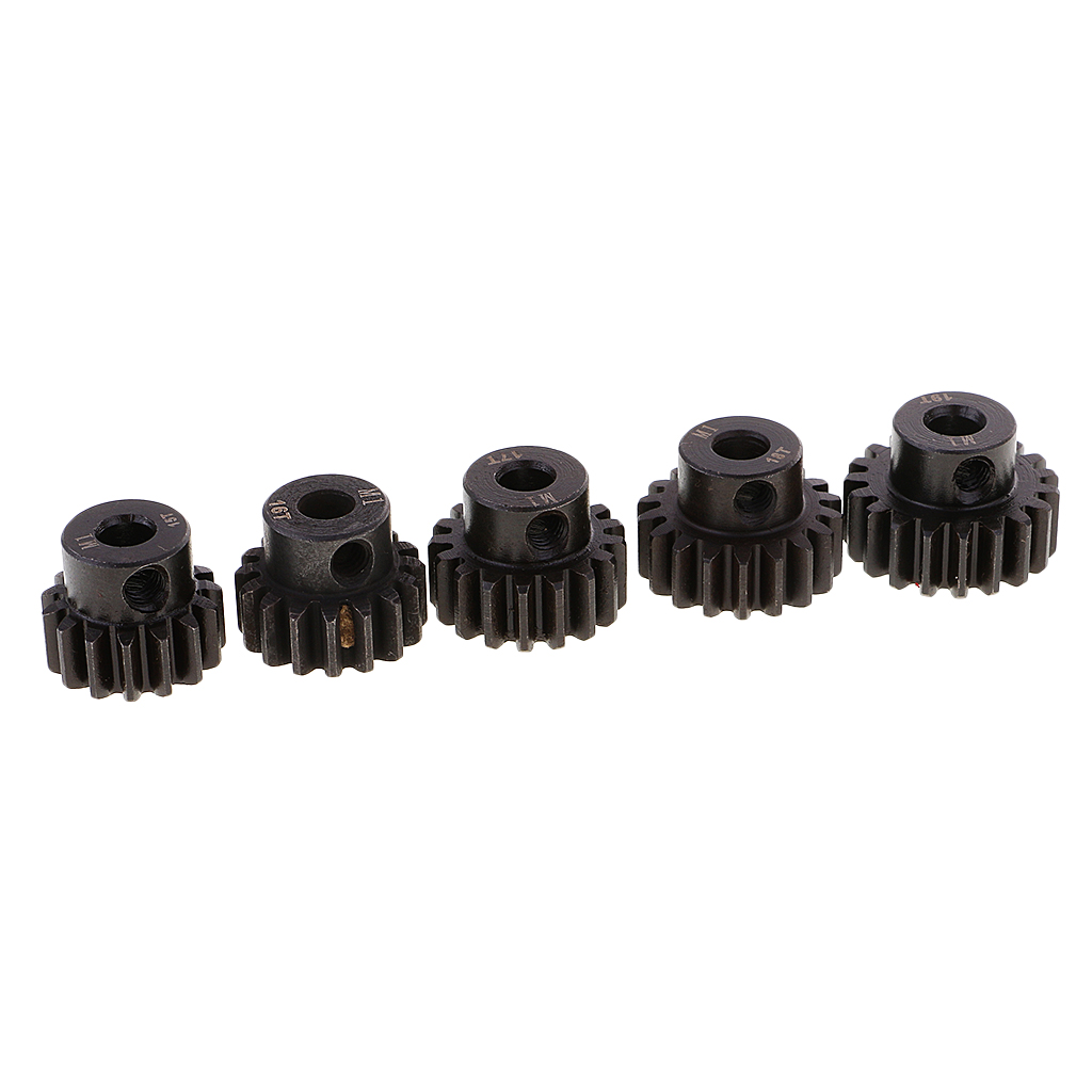 1/8 RC Car M1 5mm 15T 16T 17T 18T 19T Pinion Motor Brushed Brushless RC Pinion Gear Remote Control Replacement Parts Accs