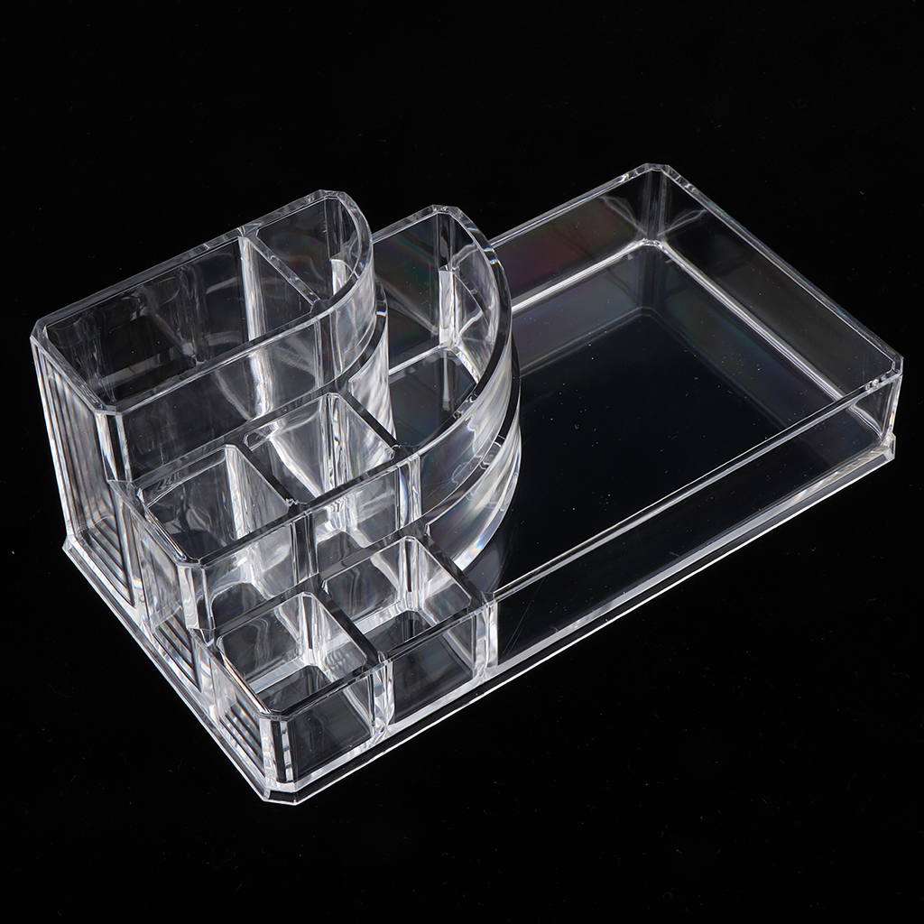 Clear Makeup Lipstick Brush Nail Pens Storage Display Stand Holder Organizer