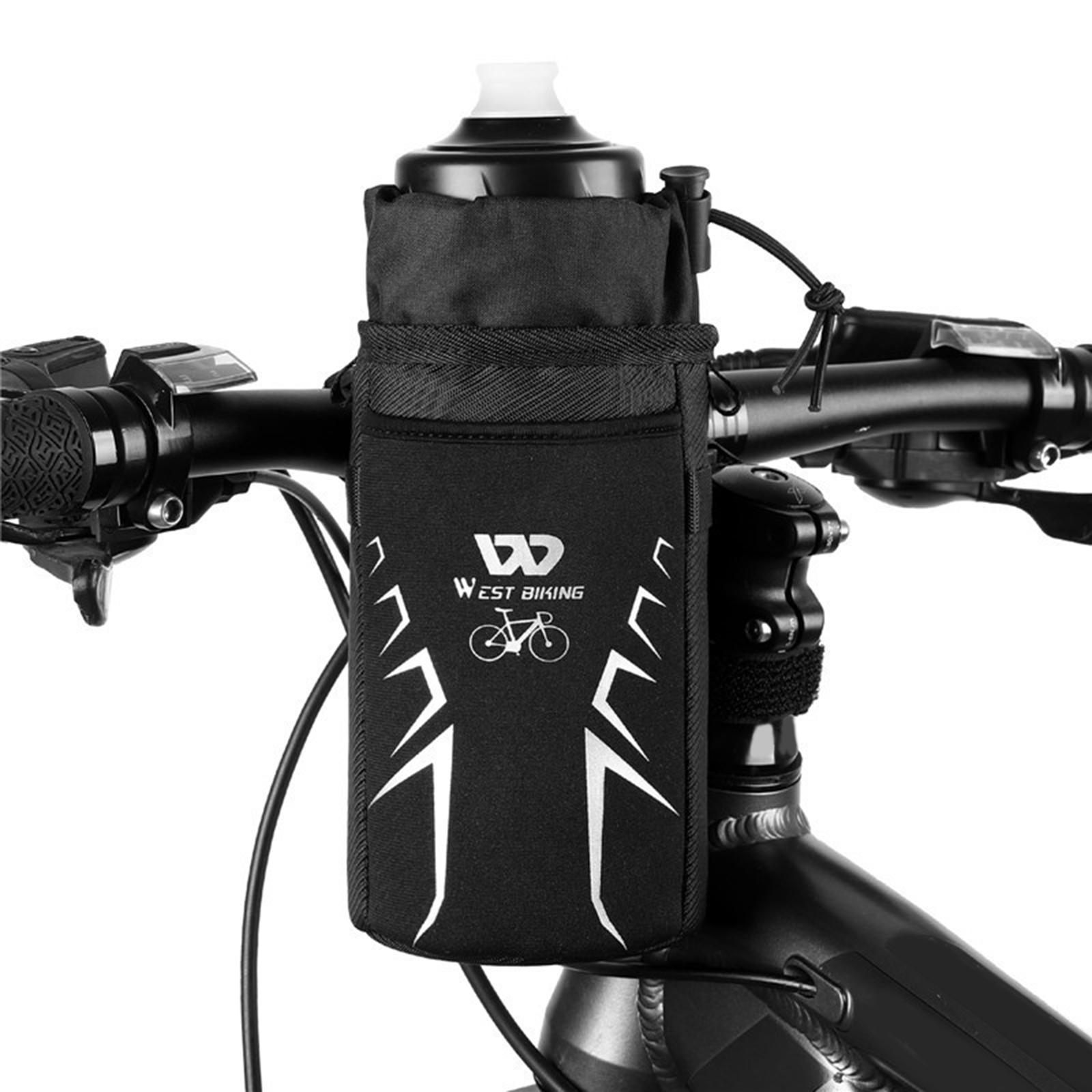 Durable Bicycle Handlebar Bag Water Bottle Holder Bike Drink Cup MTB Scooter Kettle Pouch for Cycling Commuting Equipment