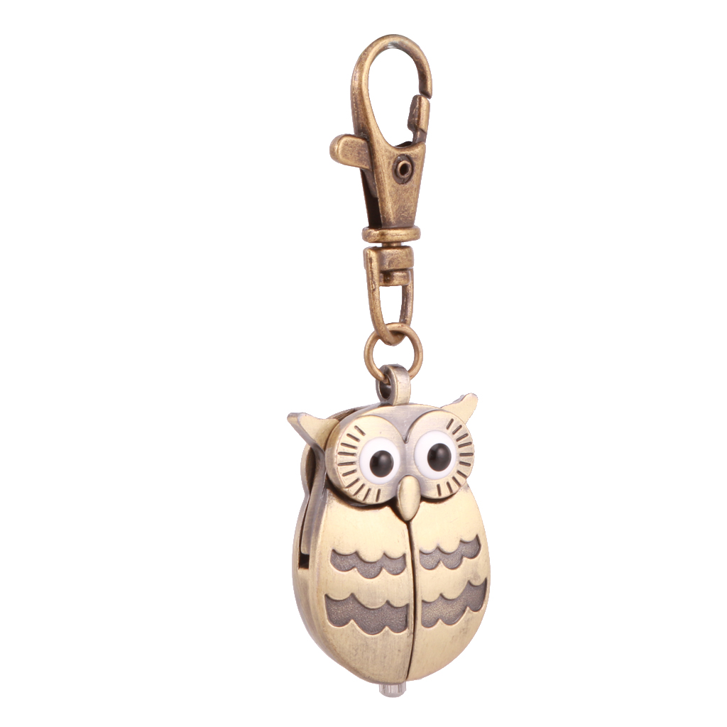 Cute Bird Owl  Watch Necklace Keychain Watch Vintage Accessories Gifts