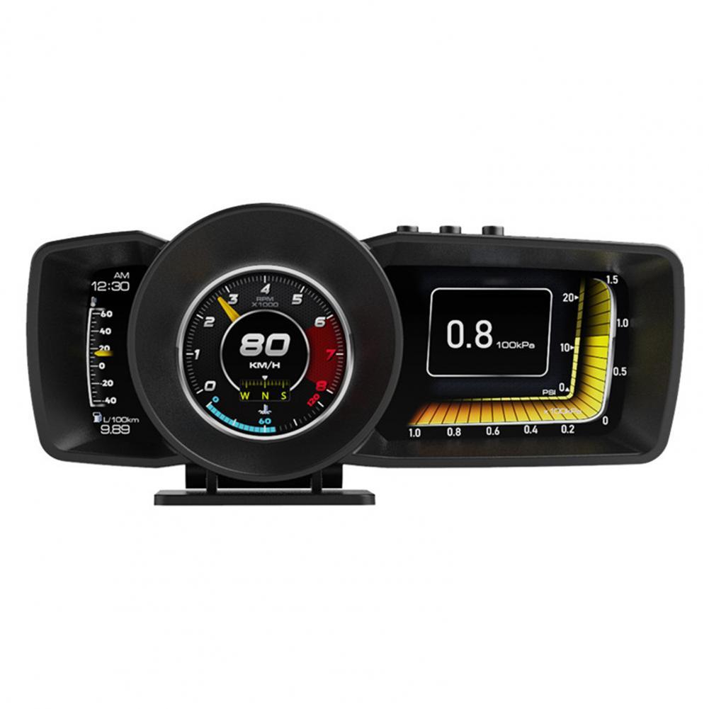 Умный датчик OBD GPS, дисплей HUD с сигнализасветильник, ЖК-дисплей OBD2,  GPS Спидометр, топливный датчик для автомобилей, датчик напряжения воды,  температуры | AliExpress