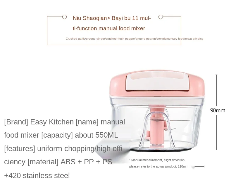 Cozinha multi-função vegetal chopper manual de carne