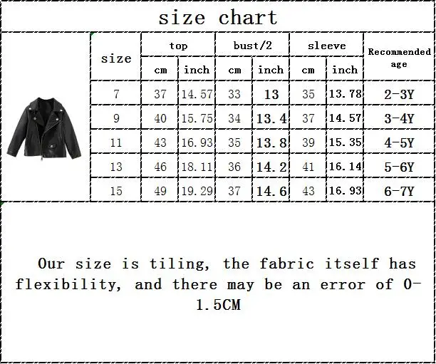 Fahion Girls Autumn Spirng Full Sleeve Zipper Tops Coat Toddler Children Buttons PU Jacket Outfits Kid Baby Clothes Outwear 2-7Y windbreaker coat
