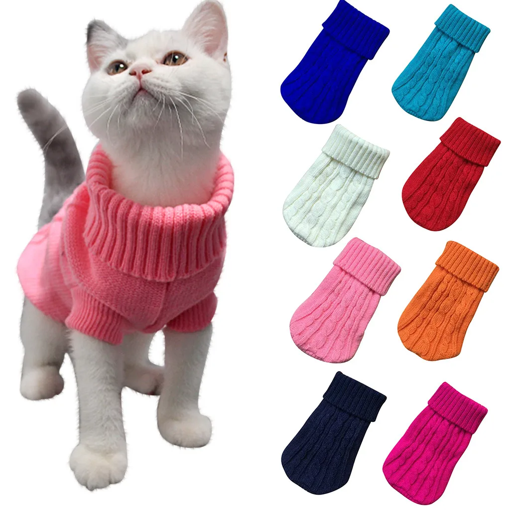 de perro gato para invierno y otoño, suéter de punto Gato abrigo de Pug cachorro, Jersey, camisa de punto, ropa para gatito| Suéteres de perro| - AliExpress