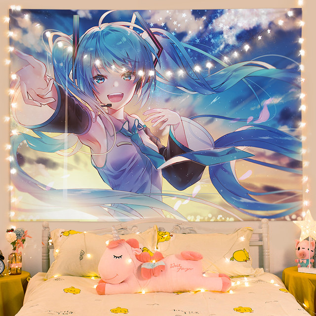 tapisserie murale tissus deco mural boheme decoration murale chambre  Shinobu – affiche murale de tapisserie d'anime