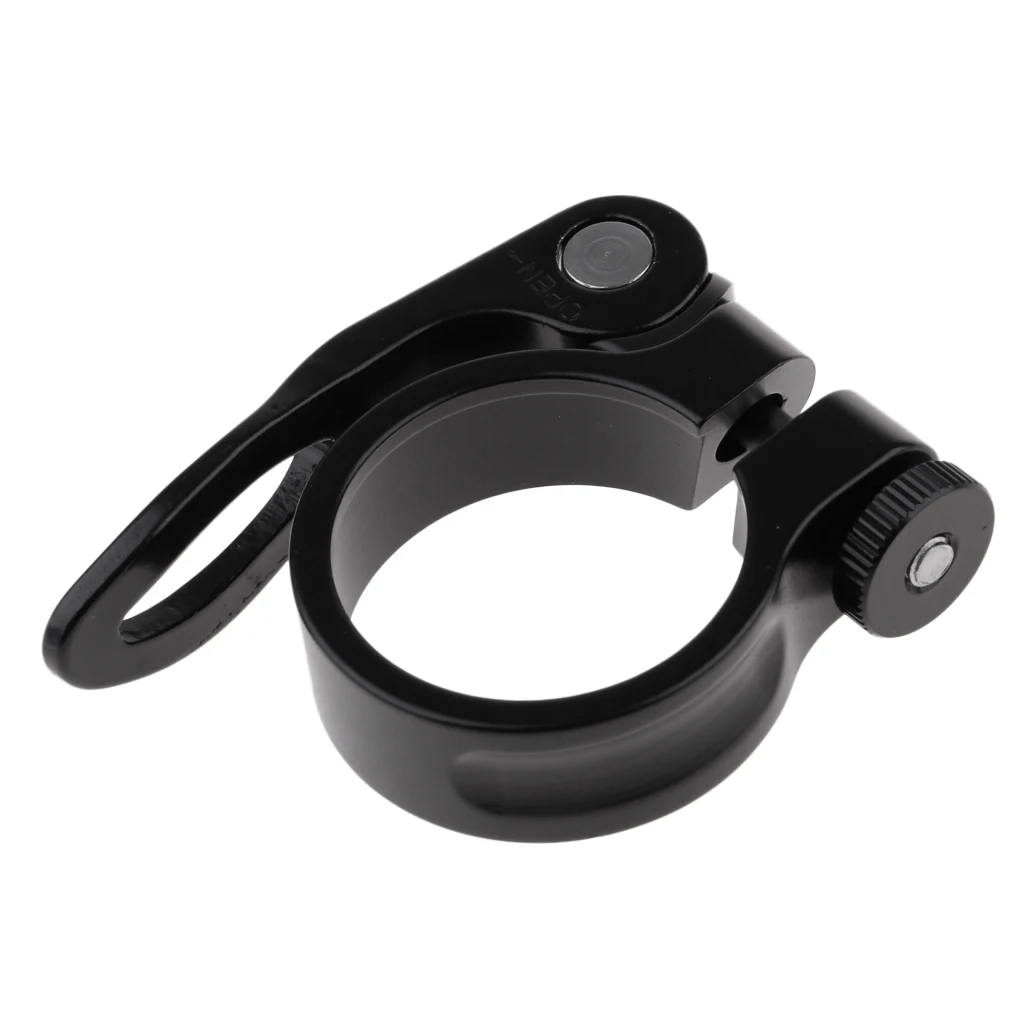 34.9mm Bicycle Seat Clamp, Aluminum Alloy Road MTB Cycling Bike Bicycle Quick Release Fixed Gear Seatpost Tube Clip