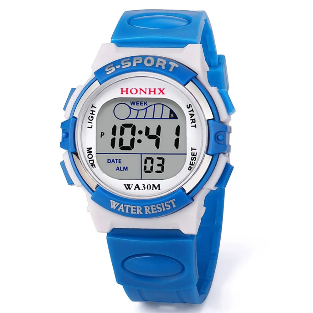 Watch For Boy Kids Fashion Waterproof Children Boy Lcd Digital Stopwatch Date Rubber Sport Wrist Watch שעונים לגבר Часы Мужские