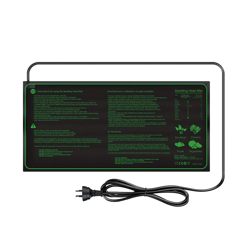 Seedling Heater Mat, Heating Mat Hydroponic Heating Pad Waterproof for Seed Germination Cloning and Plant Propagation