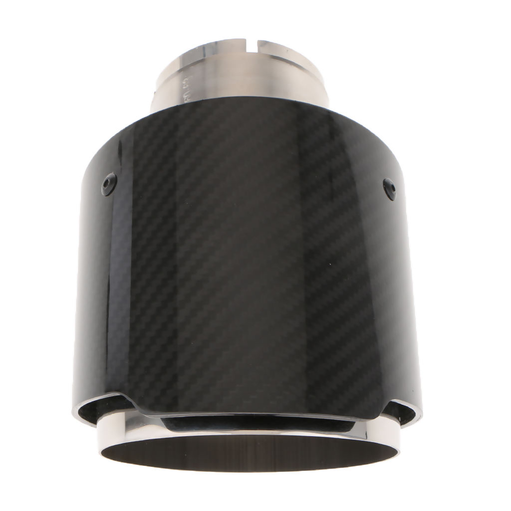 63-114mm Carbon Fiber Car Rear Exhaust Pipe Tail Muffler Silencer Universal