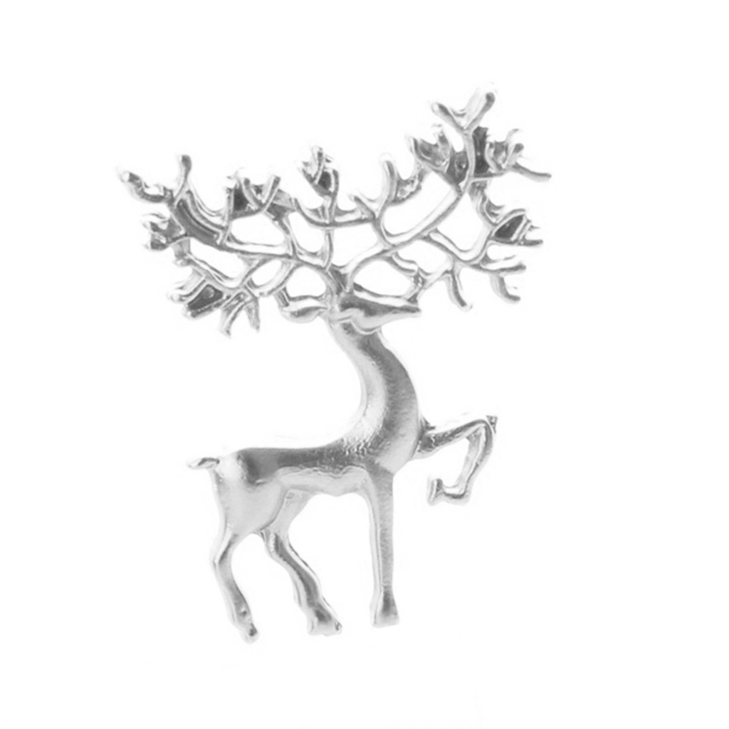 Fashion Christmas Reindeer Elk Head Brooch Pin Boutonniere Charms Corsage