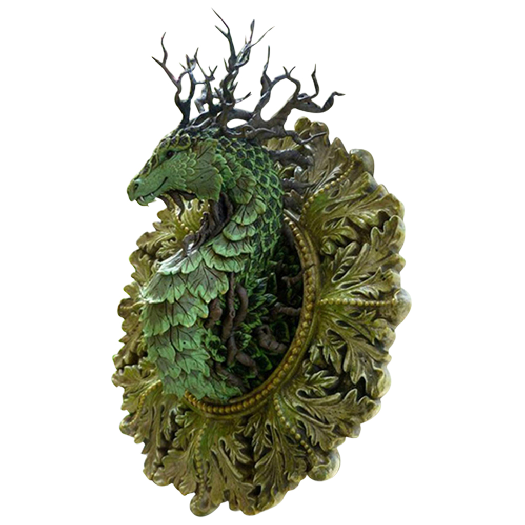 Forest Dragon Resin Statues Wall Sculpture Decor for Home Indoor Outdoor Patio Porch Garden Tree Ornaments