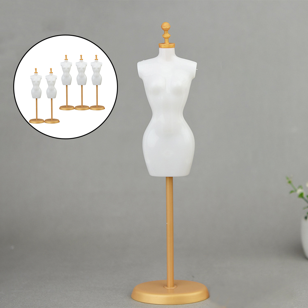 5 Pcs Doll Dress Form Clothing Clothes Displaying Rack Mannequin Model Stand Doll Dresses Model Rack