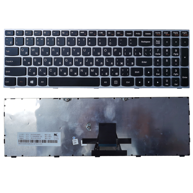 Teclado de laptop russo ru, para lenovo