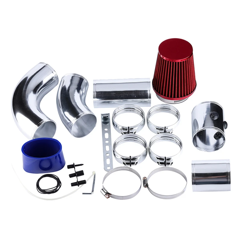 Universal 76mm Aluminium Cold Air Intake Kit | Air Induction System | Car Accessories