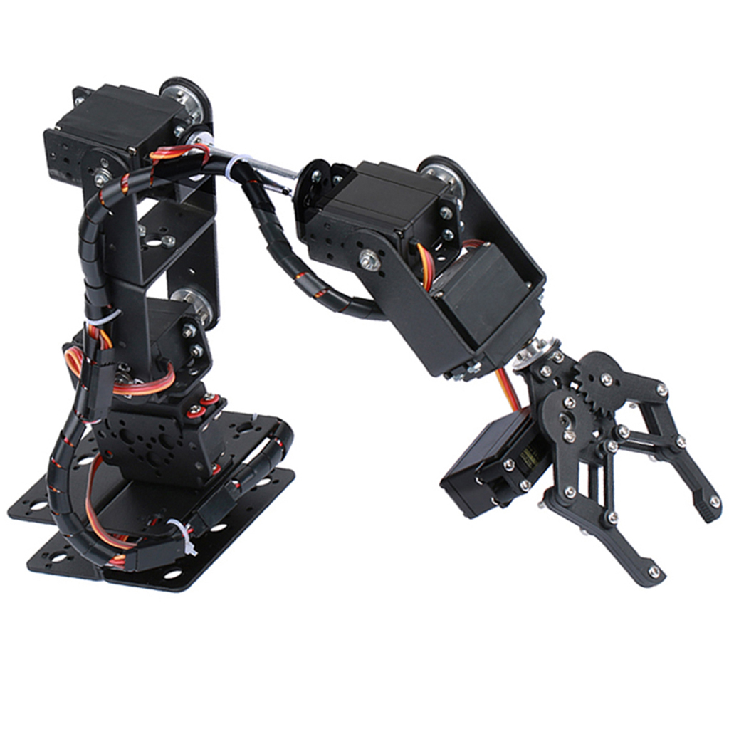 1pc DIY RC Smart Robot 6- Servo Mechanical Arm Kids Learning Toys Kits