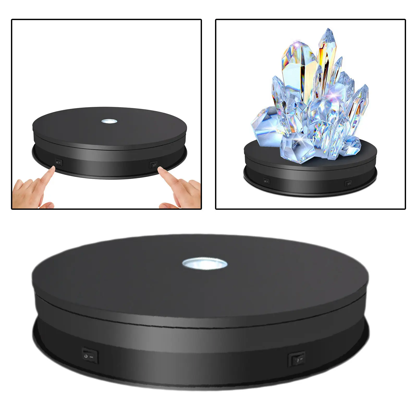 Stylish Top Electric Motorized Rotary Rotating Display Turntable Max Load 25kg for Jewelry Model Display Stand