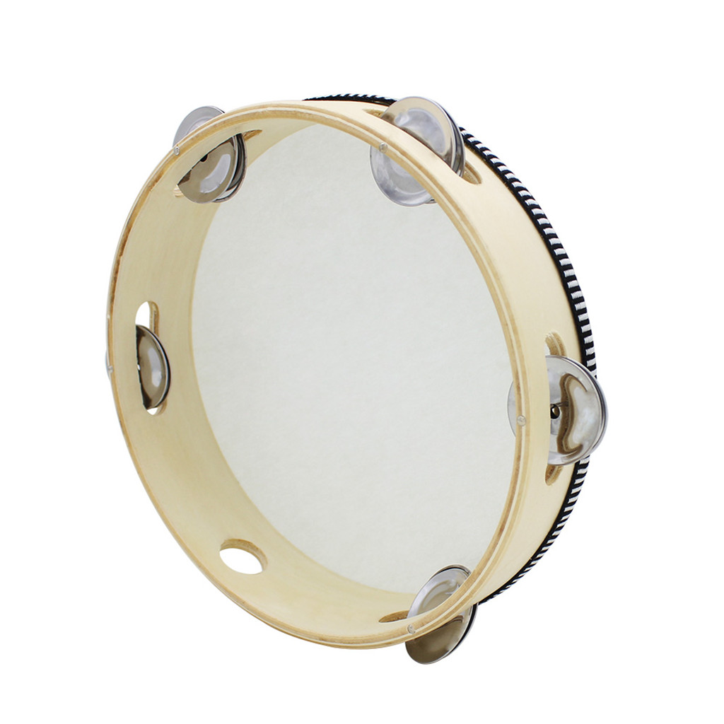 Handbell Toy Wooden Tambourines kids Musical Instrument Gifts for Children