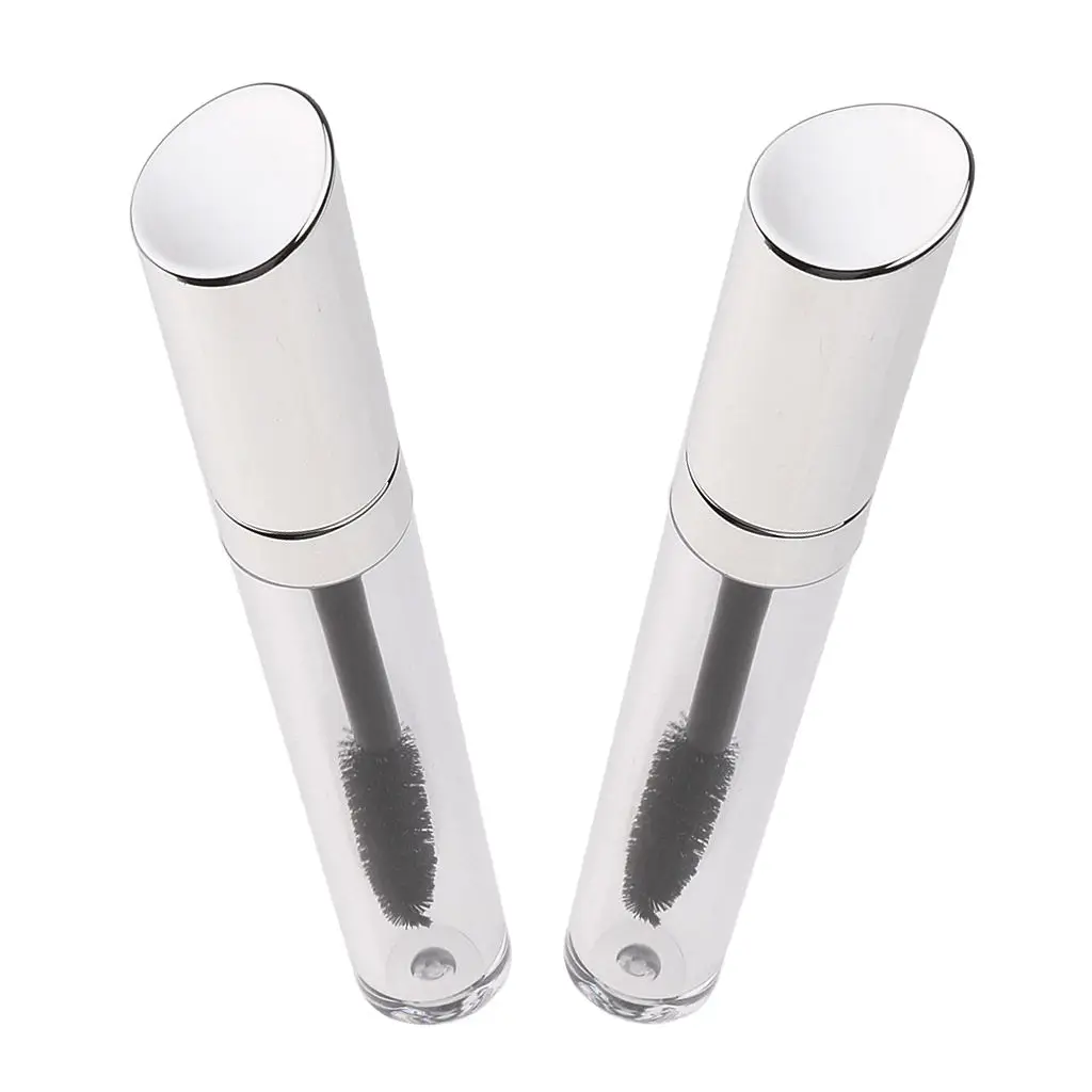 2 Pieces 5ml Clear Empty Mascara Tube Bottle Vials Cosmetic Eyeliner Container