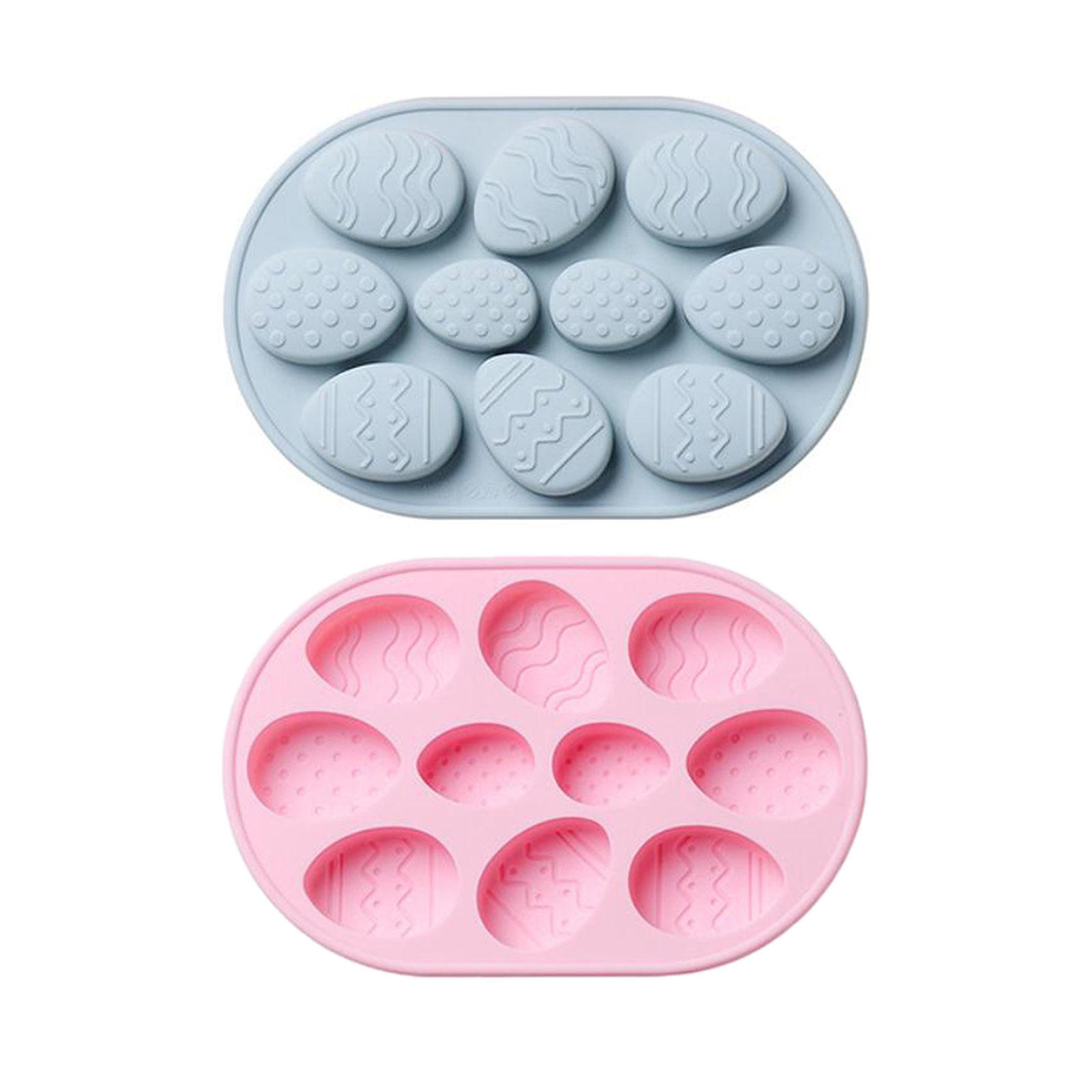10 Cavity Easter Egg Shaped Silicone Baking Mold Cake Mold Chocolate Cookie Baking Mould Pan Ice Maker Mould