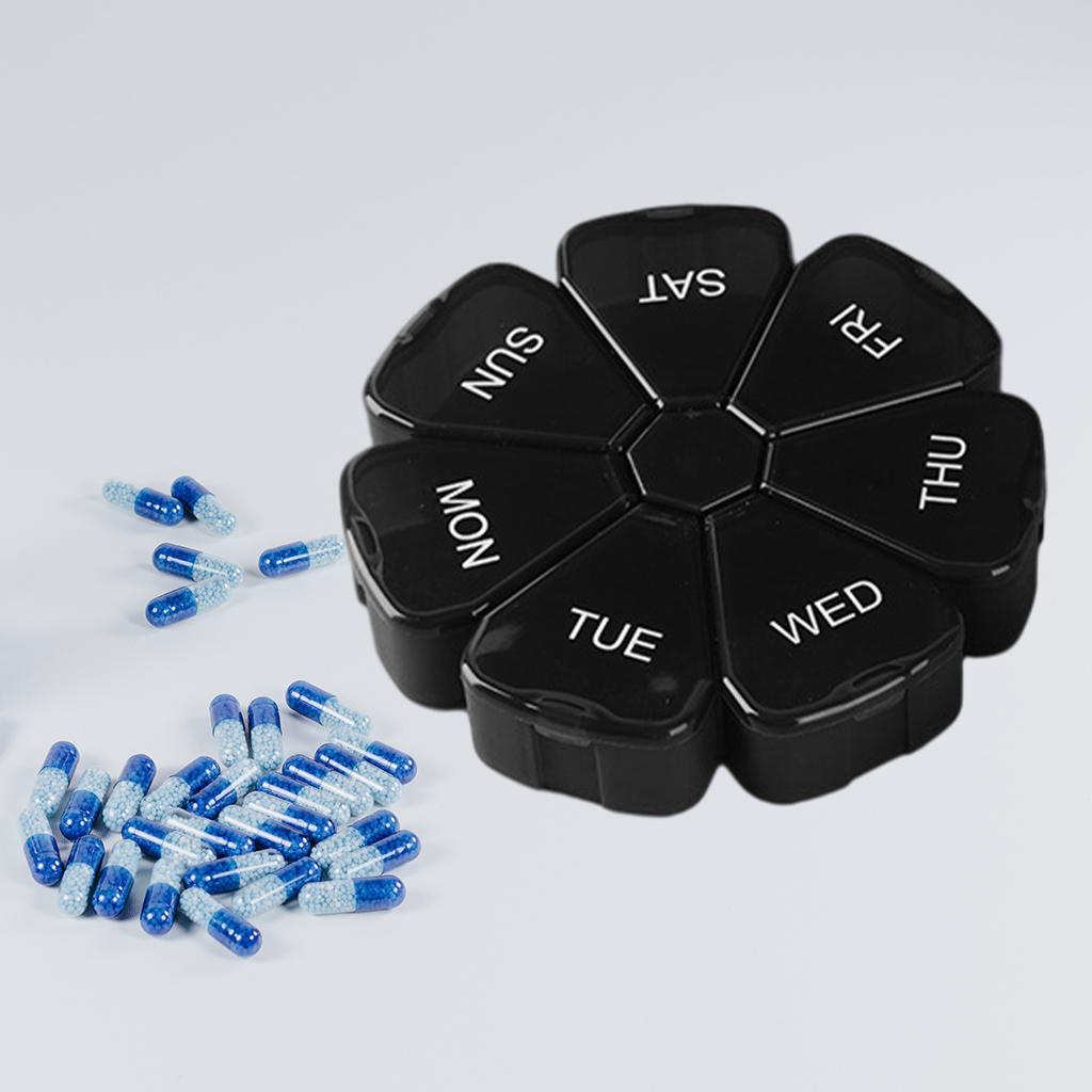 Pill Organizer Weekly Portable Storage for Travel Capsule Elder Kid