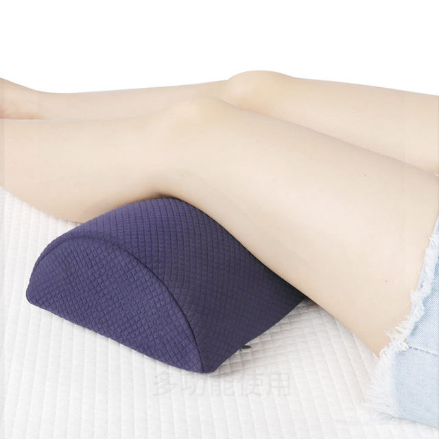 Cylindrical Leg Cushion Leg Pillow Footrest Pillow Multi Use Memory Foam  Plaid Fabric Relief Fatigue Orthopedic