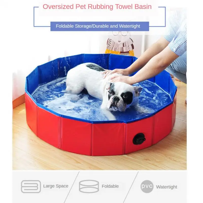 247.9in Cat Dog Swimming Pool Folding Bathing Tub Kid Ball Water Pond