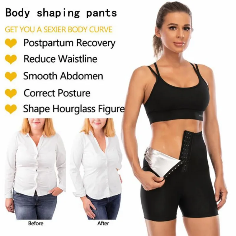 honeylove shapewear Sweat Pants Women Abdomen Body Shapers Woman Waist Trainer Slimming Shorts Girls Fitness Leggings spanx shorts