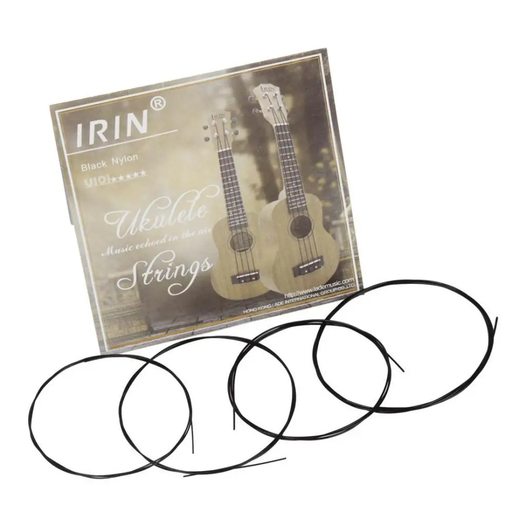 4pcs/set Concert Ukulele Strings Full Set Replacements Instrument Parts Black