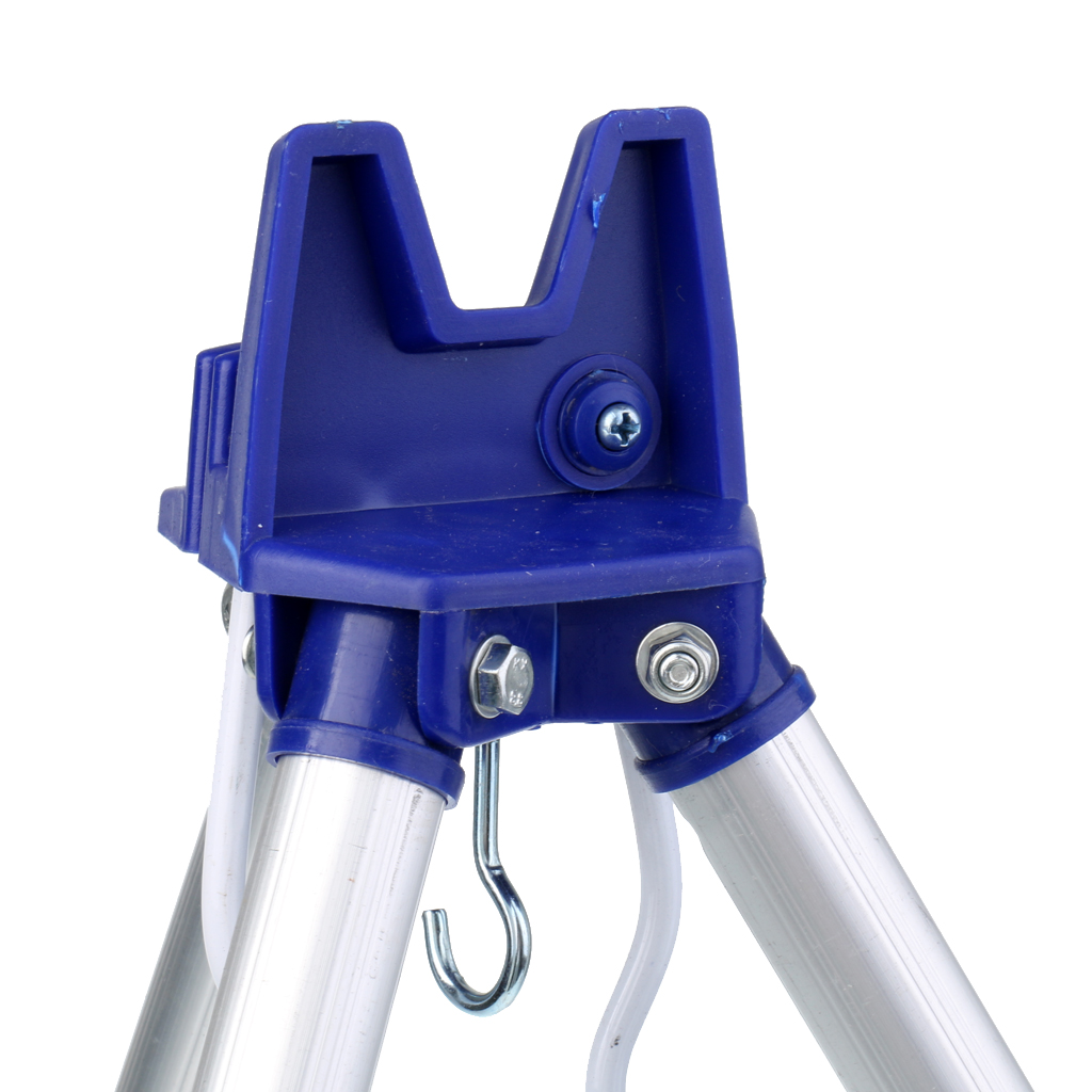 Aluminum Alloy Telescopic Fishing Tripod Holder Stand for Fishing Rod Blue/Black