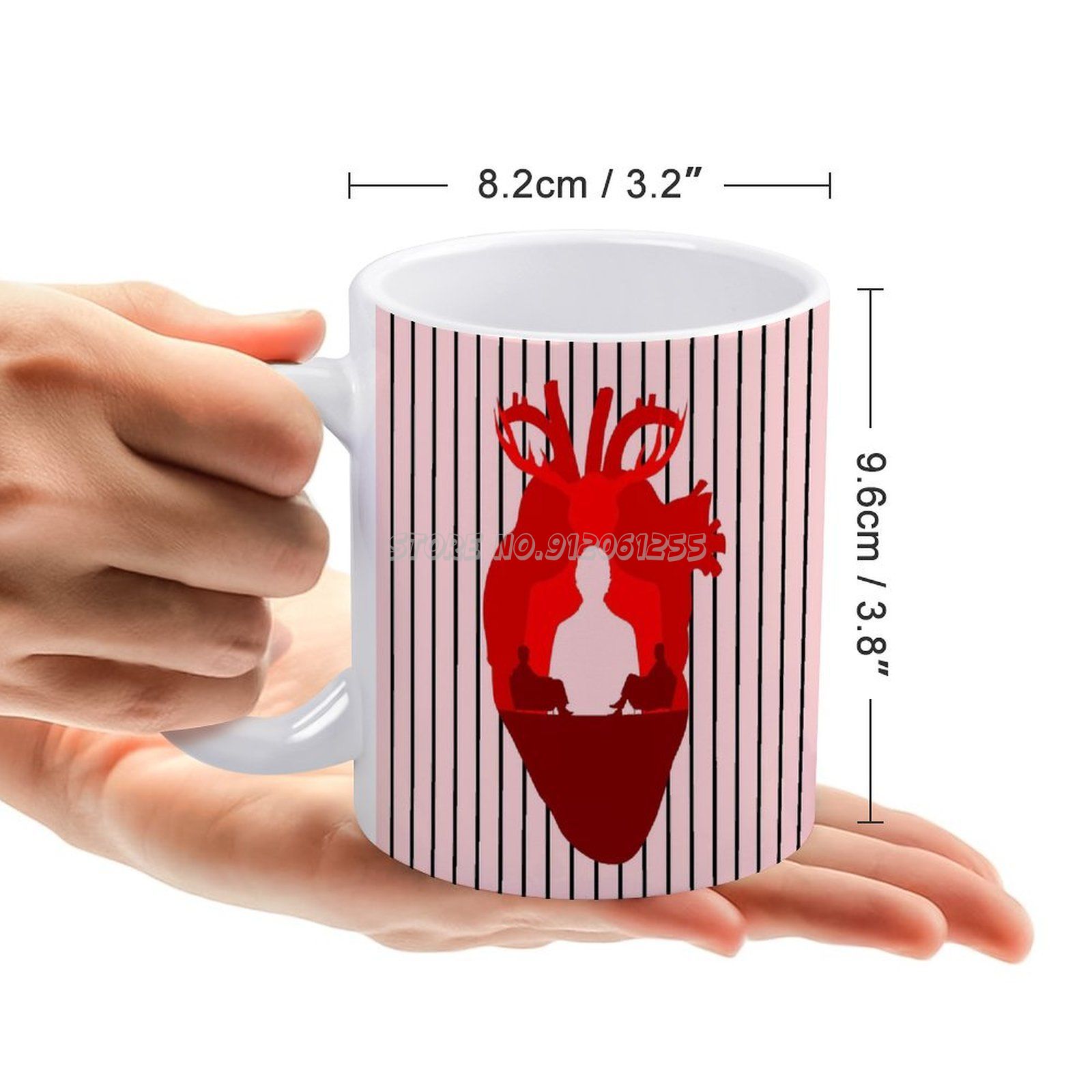 Hannibal's Heart White Mug 11oz Ceramic Tea Cup Coffee Mug Friends Birthday  Gift Hannibal Will Hugh Dancy Mikkelsen Series Heart|Mugs| - AliExpress