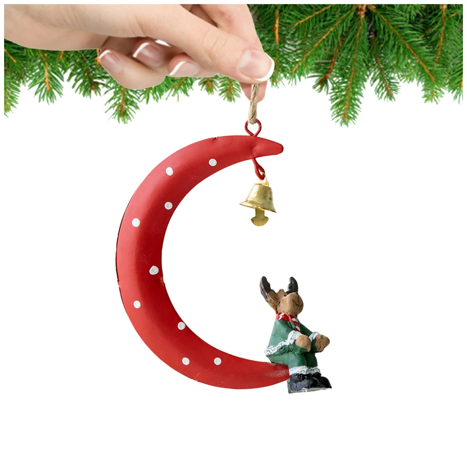 19x Metal Christmas Hanging Ornaments DIY Pendant Christmas Tree Home Decor 