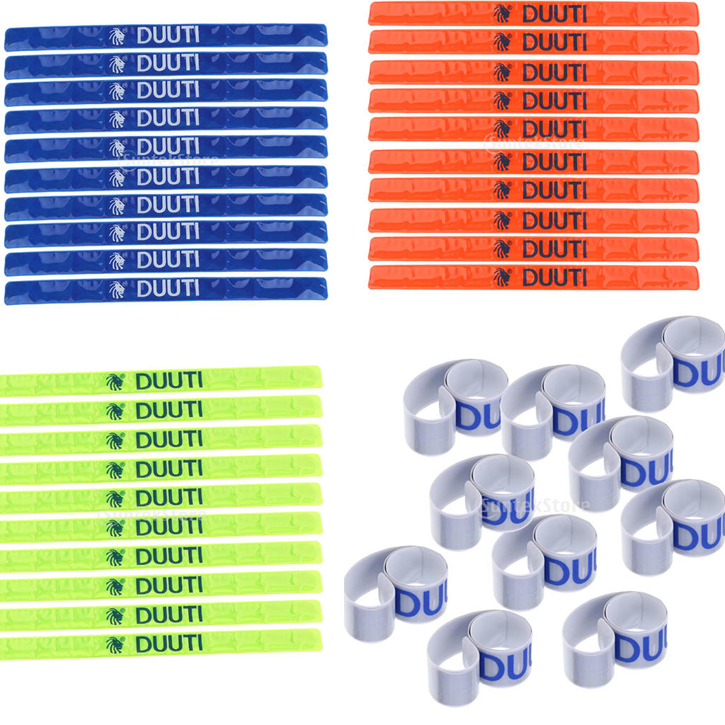 10x Safety Armbands Ankle Arm Bands Bracelets for Night Running  Cycling Pants Snap Band Strap