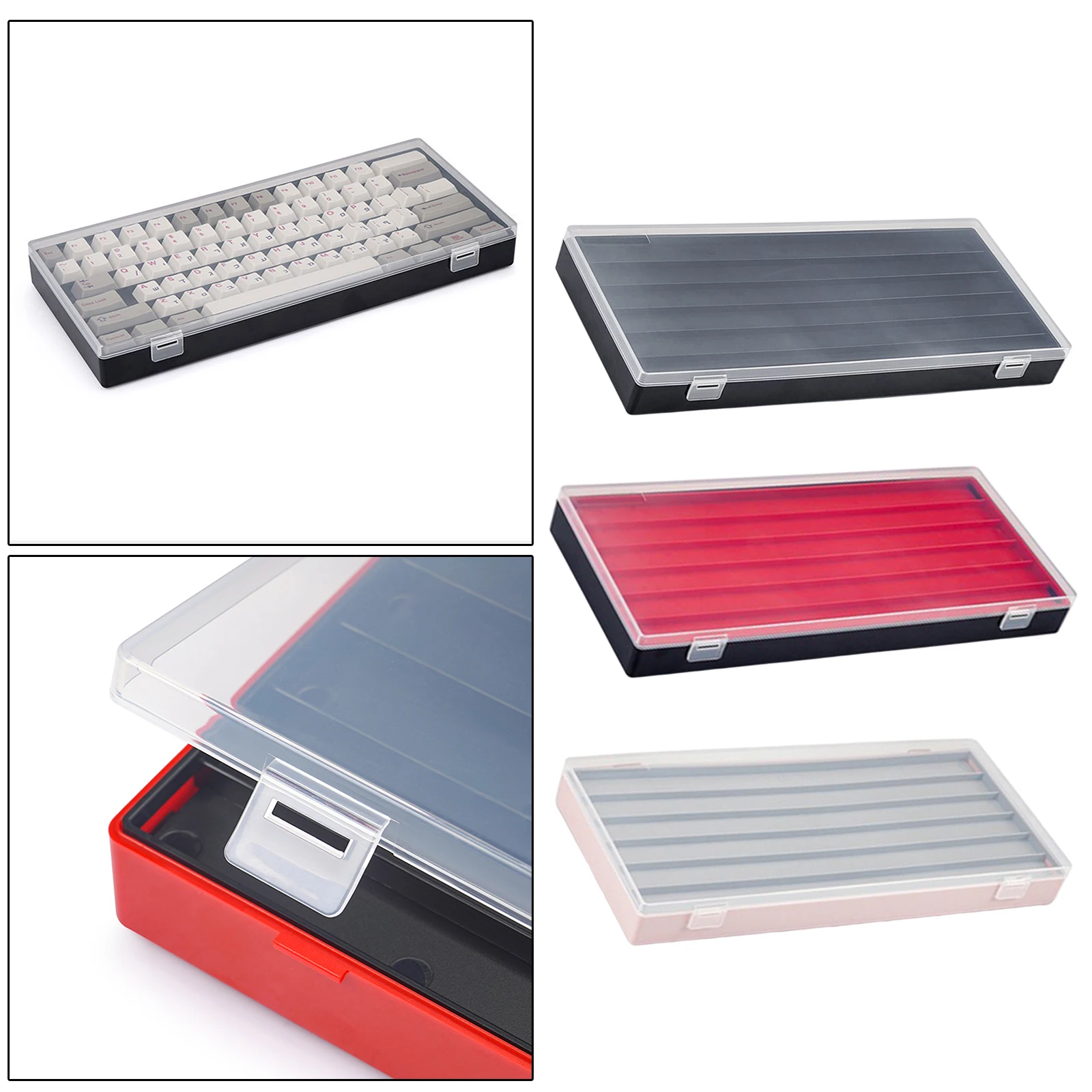 3 Layers ABS Plastic Keycaps Storage Box Dustproof Collection Containers