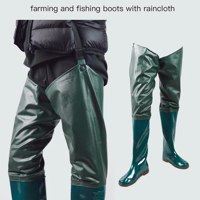 Extended tube wading trousers rice-planting boots anti-slip