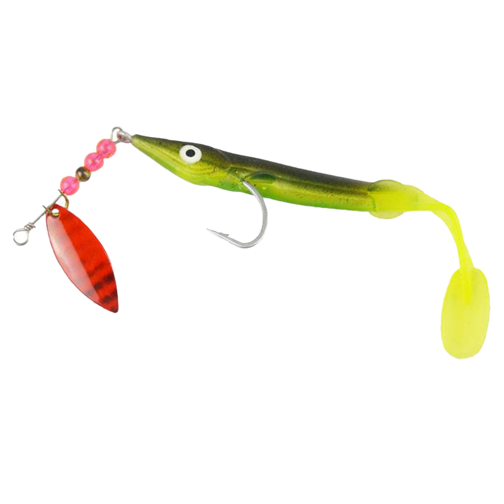 1 Piec Eye   Lure T Tail Soft Fishing Lure with Single Hook Tackle