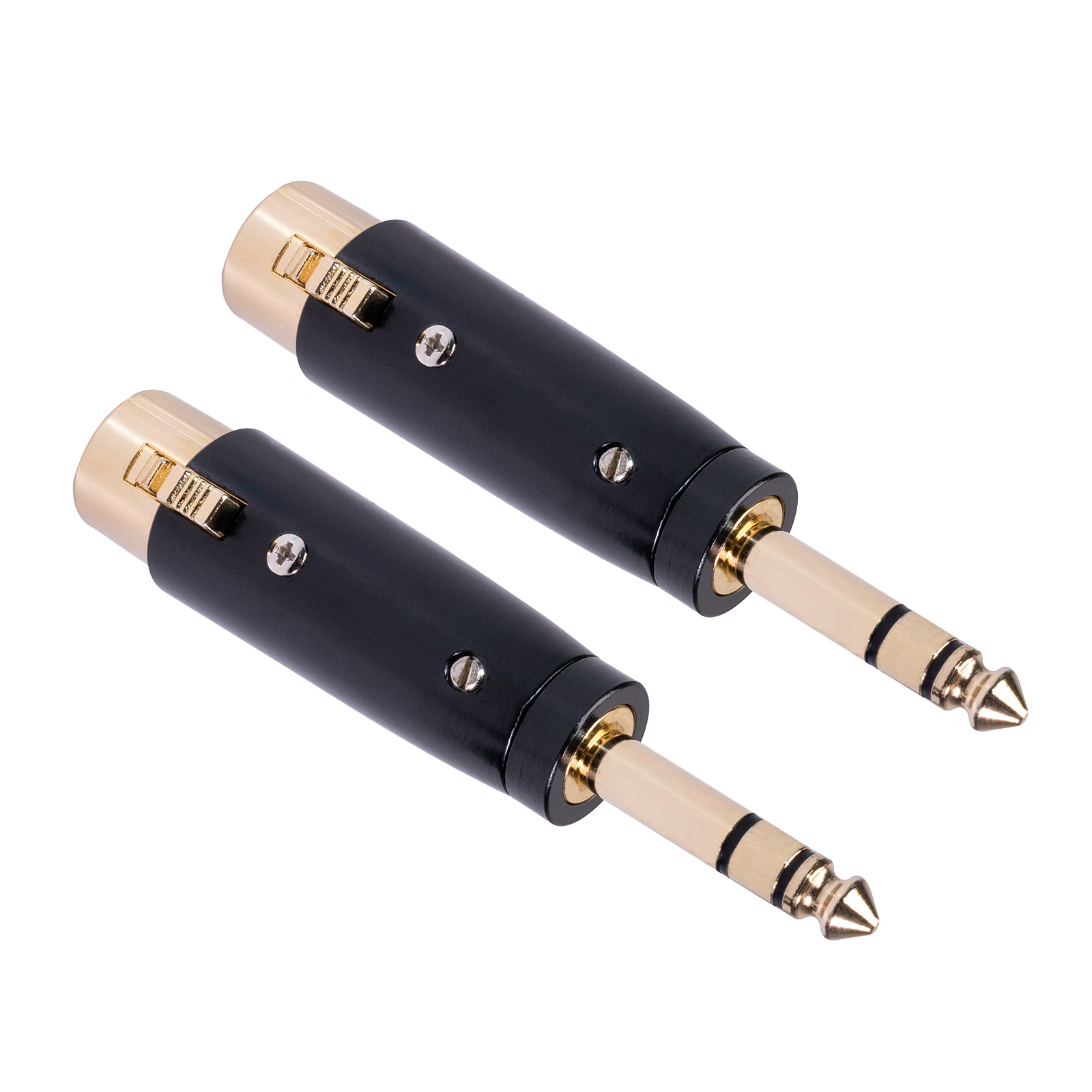 2pcs to 1/4 6.35mm Male Plug TRS Socket Microphone Converter Connector