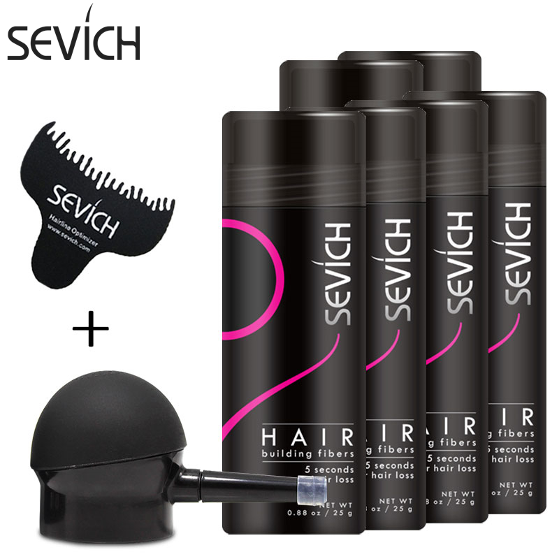 Best of Sevich 8pcs Hair Building Fiber Set Hair Regrowth Powder *6 &amp; Applicator *1 &amp; Comb *1 For Thickening Hair Growth Keratin Fiber Reviews & Tips