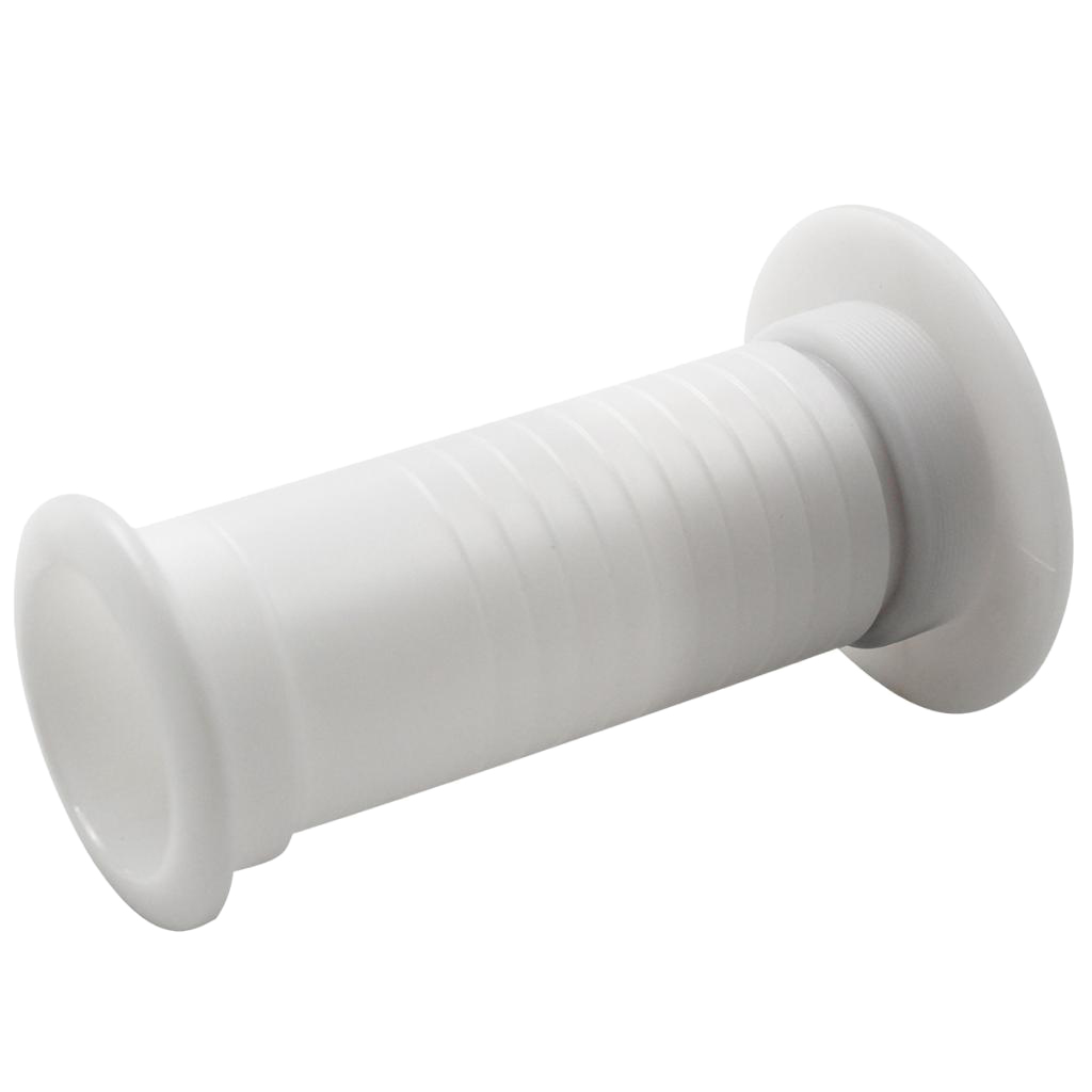 Plastic Covered Thru-Hull Bilge Pump Hose Fitting For Boats White
