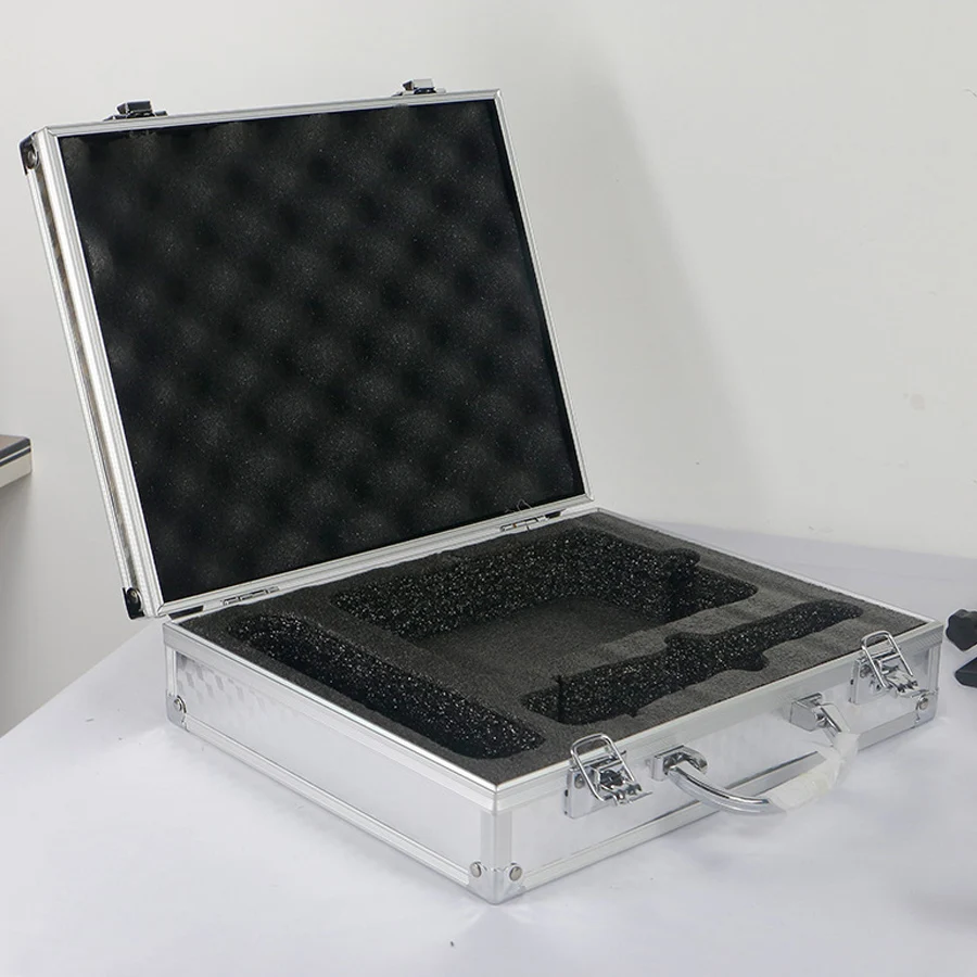 caixa de armazenamento de caixa de armazenamento de microfone com cartão de metal mala caixa de ferramentas para gravação em estúdio
