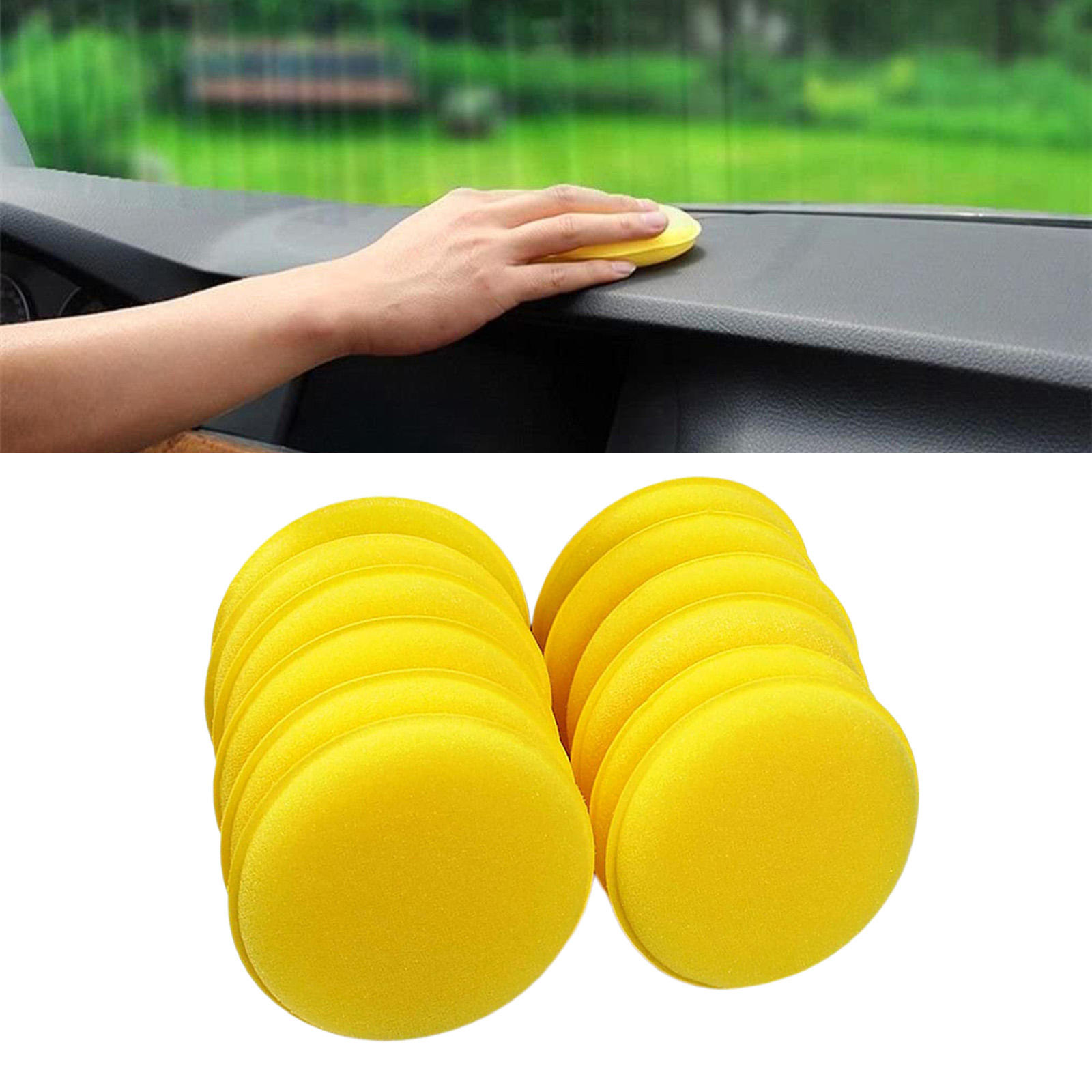 12 pieces Car Polishing Pads Kit 4 Inch Round Polisher Pad Sponge Pads Kit for Car Detail Polishing