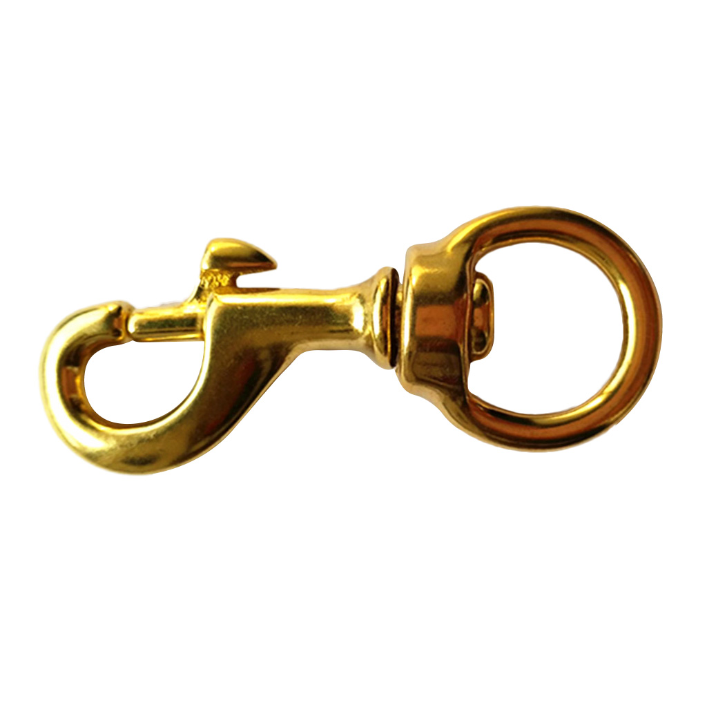 Solid Brass Trigger Hooks Lobster Clasp Trigger Snap Round Eye Swivel Ring