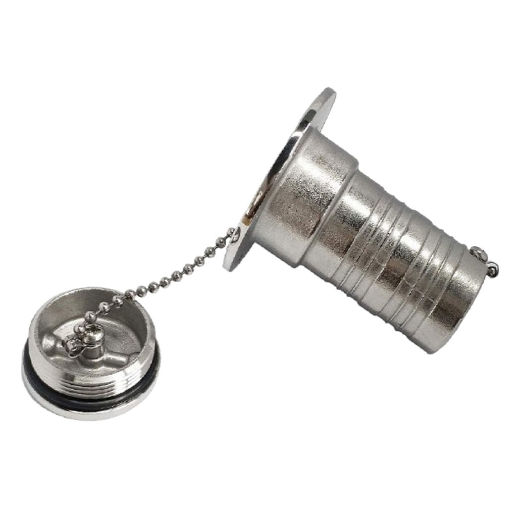 38mm Marine Boat  Tank Deck Fill Filler with Key 316 Stainless Steel