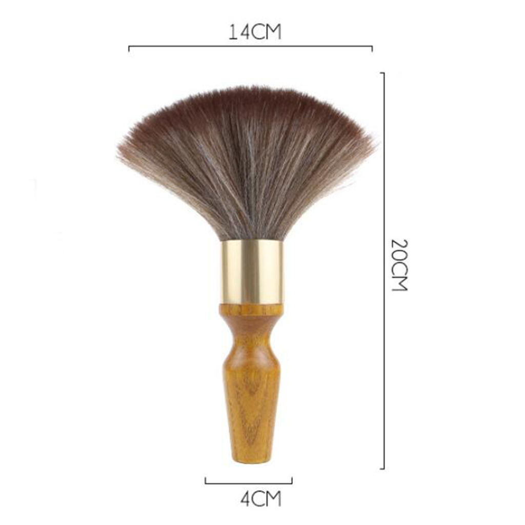 Hair Cutting Neck Duster Barber Cleaning Brush Wood Handle Soft Convenient Hair Cleaning Brush Facial Neck Duster Salon Brush