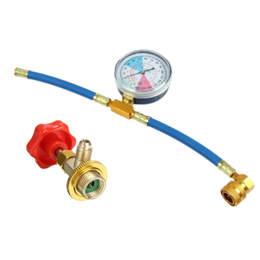 AC Charge Hose with Gauge, Car R134A Refrigerant Recharge Kit R134a Filling Kit Automotive Air Conditioning Refill