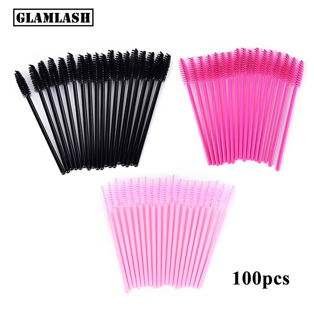 Best of 100Pcs Disposable Micro Eyelash Comb Brush Spoolers Makeup Kit Lash Extension Brushes Mascara Applicator Wand Lash Eyebrow Brush Reviews & Tips