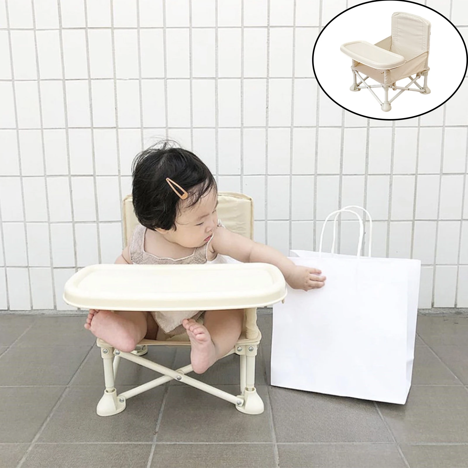 Children Folding Eating Table Chair Babies Portable Desk Seat Kids Gift