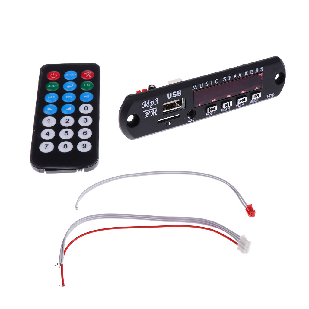 Wireless Car MP3 Decoder Audio Module 12V USB SD MMC Radio with Remote Control