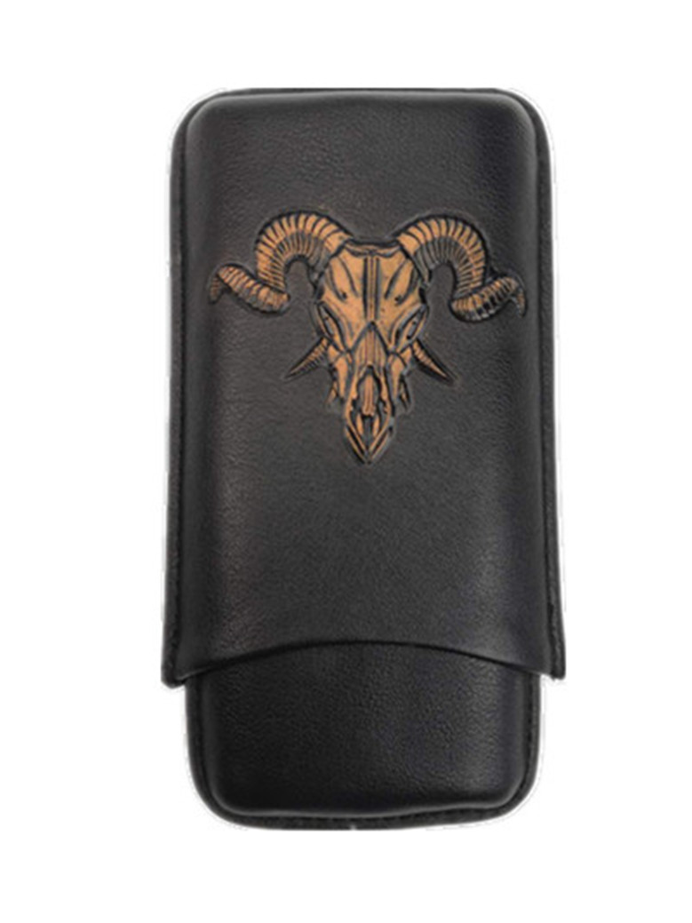 Tragbares Zigarrenetui aus Leder mit Cutter, 3-Finger-Humidor, zartes Mini-Reisezigarrenzubehör, Rauchgeschenk, hohe Qualität – Detail 5